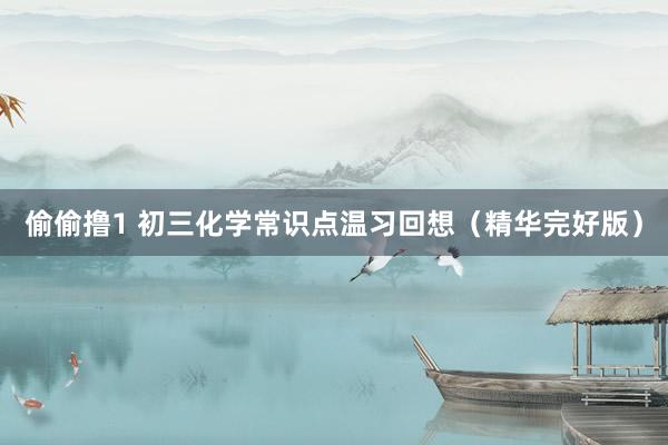 偷偷撸1 初三化学常识点温习回想（精华完好版）